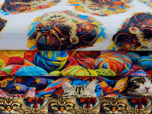 3 wishes purrfectly playful ivan guaderrama cats yarn wool ball floral cotton fabric shack malmesbury stack pic