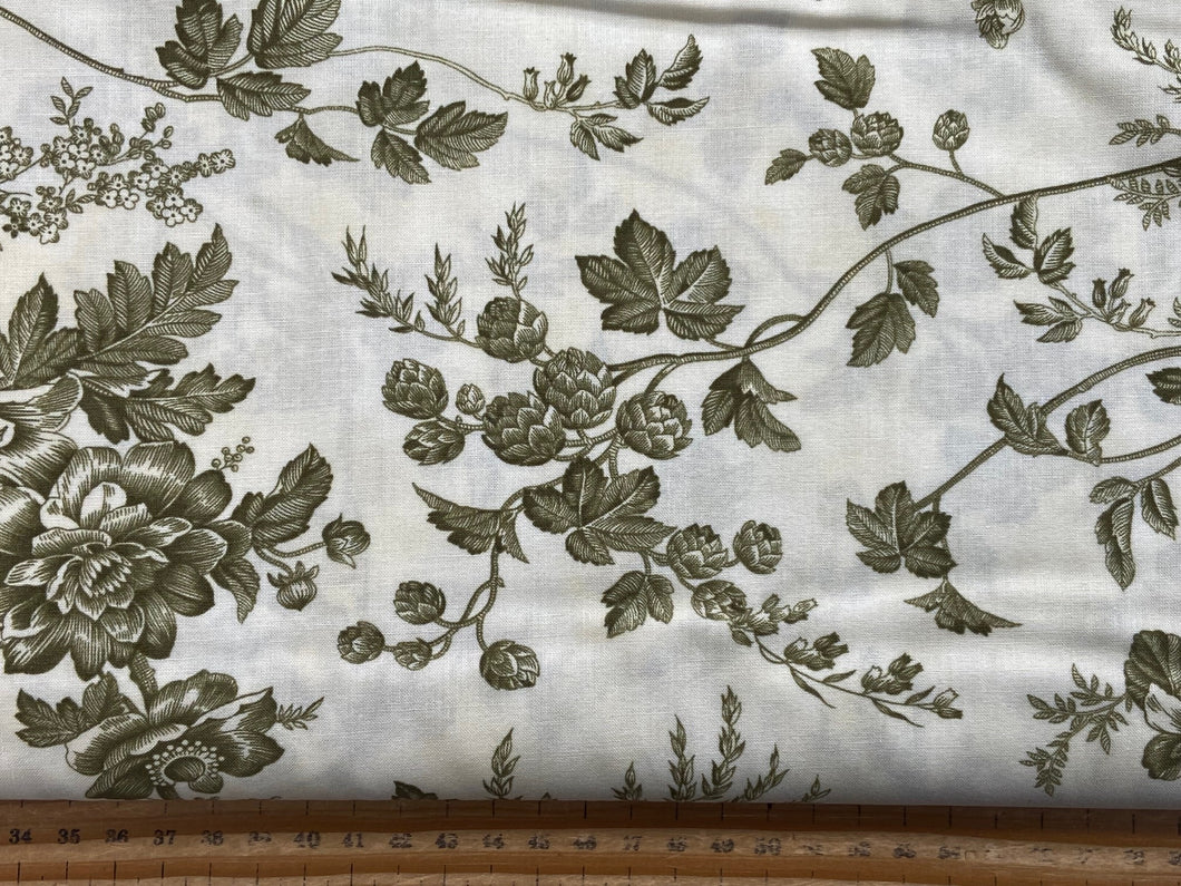 3 sisters moda vintage linens favourites favorites meadow green greens flowers floral cream ditsy cotton fabric shack malmesbury 4