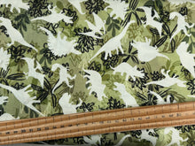 3 three wishes dinosaur trails raquel maciel Specimen Silhouettes Green cotton fabric shack malmesbury