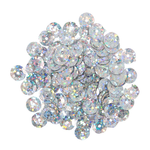 8mm holographic sequin cup silver fabric shack malmesbury TE0012