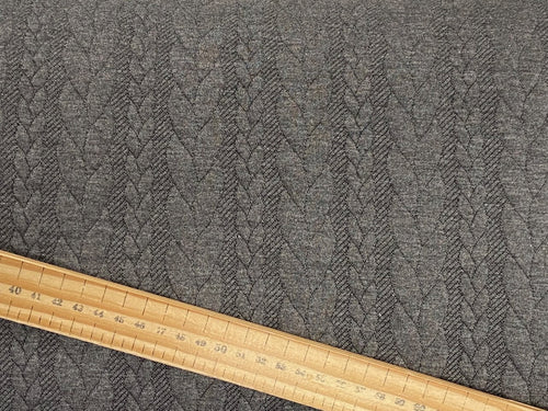 Cable Knit Stretch Fabric Shack Malmesbury Grey