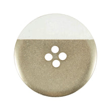 Carded Button Spinner Clear & gold partly backed button 23mm code M Fabric shack Malmesbury B801-01272