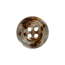 Carded Button Spinner Clear with bronze fleck 15mm code K Fabric shack Malmesbury B801-01340  
