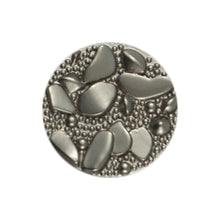 Carded Button Spinner Irregular stone effect silver button 18mm code L Fabric shack Malmesbury B801-01286  