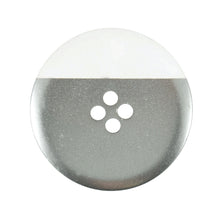 Carded Button Spinner Clear button partly backed in with gold 23mm code M Fabric shack Malmesbury B801-01273