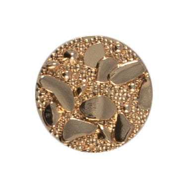 Carded Button Spinner irregular stone effect gold 18mm code L Fabric shack Malmesbury B801-01284