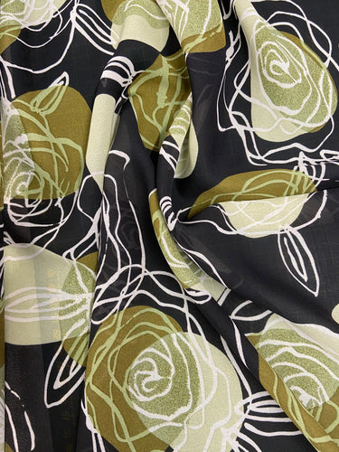 Crinkle Chiffon Emily Fabric Shack Malmesbury Reptile Orange 1