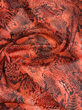 Crinkle Chiffon Jenny Fabric Shack Malmesbury Reptile Orange 2