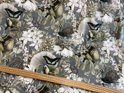 Digital Print Velvet Utopia Silver Fabric Shack Malmesbury