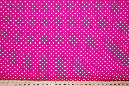 Fabric Shack Rose & Hubble 3mm Polka Dot Spot Cotton Poplin Fat Quarter Cerise