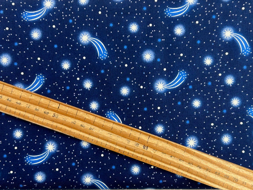 Lewis & Irene Glow Fairies glow in the dark Fairy Friends  fabric shack malmesbury starry sky dark blue 