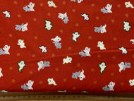 Lewis & and irene castle spooky halloween glow in the dark ghost ghosts orange cotton fabric shack malmesbury