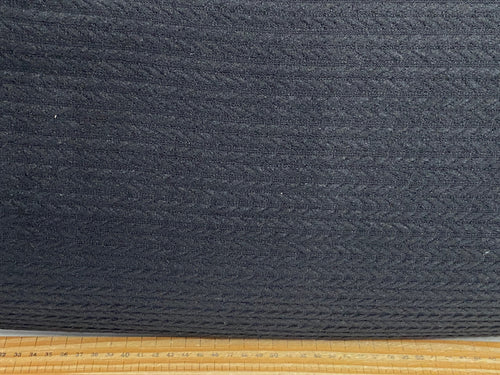 Plaited Jersey Stretch Fabric Shack Malmesbury Black