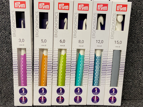 Prym ergonomic long handle crochet hook crocheting fabric shack malmesbury