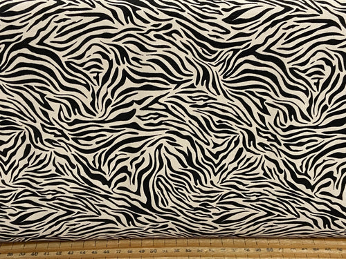 Tiger Prints Stretch Cotton Jersey Fabric Shack Malmesbury Ecru
