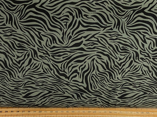 Tiger Prints Stretch Cotton Jersey Fabric Shack Malmesbury Khaki