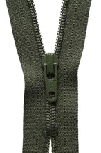 YKK Closed Zip khaki 10 inch 25cm fabric shack malmebury