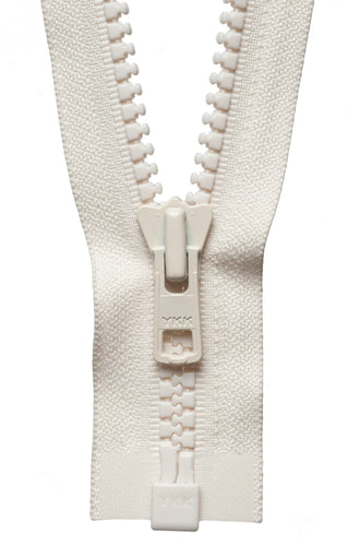 YKK vislon heavy duty open zip heavyweight 66cm 26 inch light ecru 801 fabric shack malmesbury Y866_801