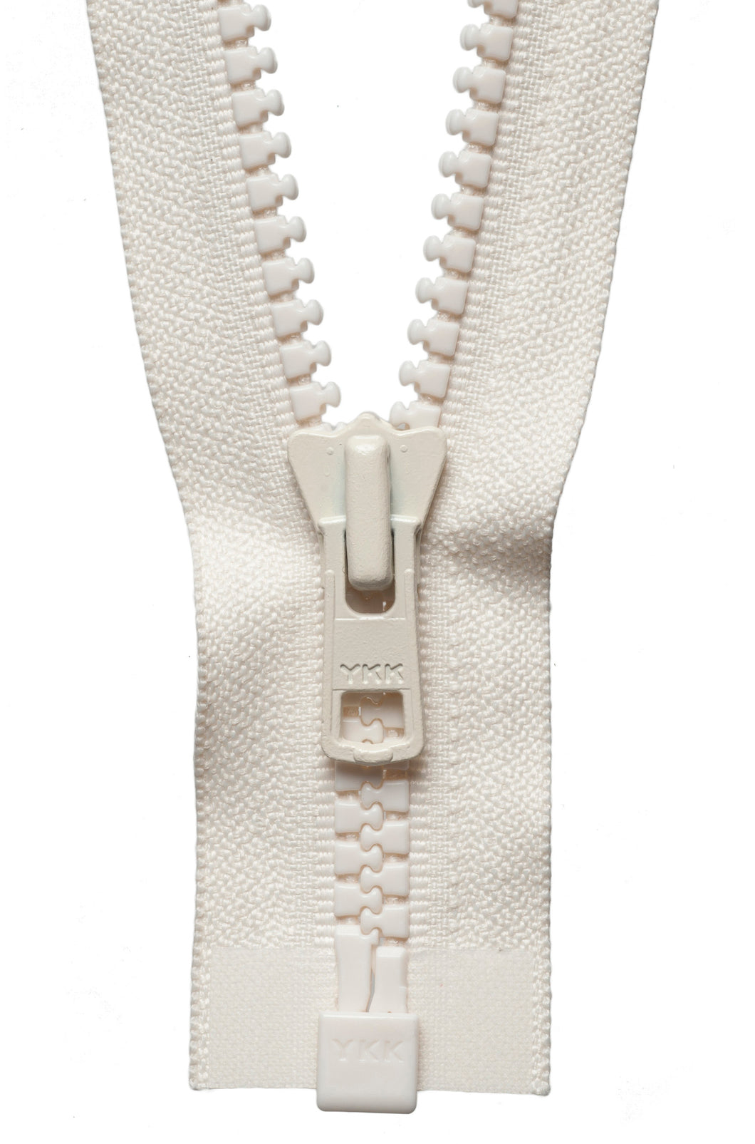 YKK vislon heavy duty open zip heavyweight 66cm 26 inch light ecru 801 fabric shack malmesbury Y866_801