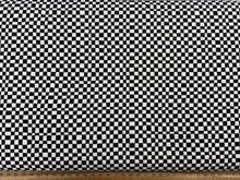 alli k moda noir halloween gothic Black & White Check Ghost cotton fabric shack malmesbury