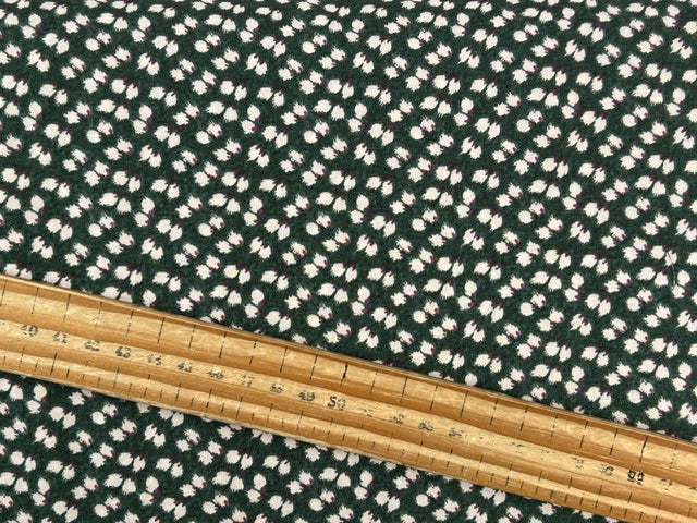 anada viscose seed puff green floral flower soft drapey fabric shack malmebury
