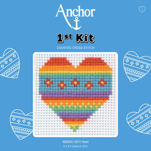 anchor 1st kit cross stitch crosstitch heart fabric shack malmesbury 3690000_10011-PK
