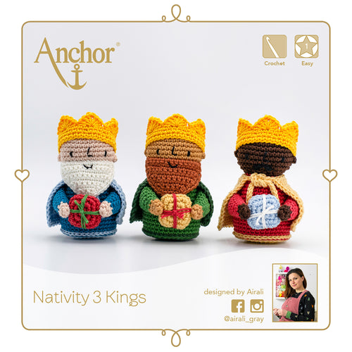 Anchor Crochet Kit - Reindeer and Teddy Christmas Kit