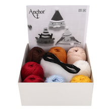 anchor crochet kit amigurumi christmas santa father christmas trio decorations airali gray fabric shack malmesbury