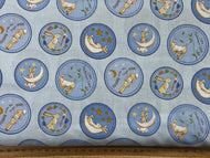 anita jeram clothworks guess how much I love you cotton badges blue rabbit bunnies fabric shack malmesbury
