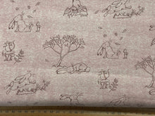 anita jeram clothworks guess how much I love you cotton hare rabbit bunnies rose pink sketchbook  fabric shack malmesbury