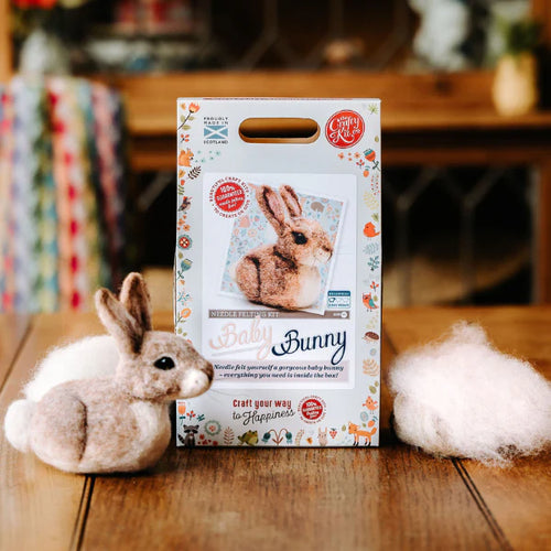 baby bunny needle felting kit the crafty kit company fabric shack malmesbury box pic