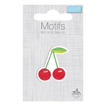 badge motif patch iron on sew on cherry cherries fabric shack malmesbury CFM1_026B