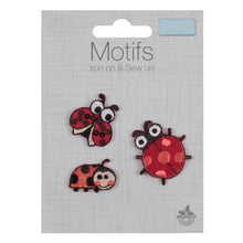 badge motif patch iron on sew on ladybird fabric shack malmesbury