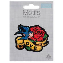badge patch motif iron on sew in love tattoo fabric shack malmesbury CFM2_047A