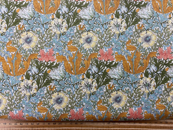barbara blackman william morris manor floral flowers cotton fabric shack malmesbury compton hammersmith larkspur 9011
