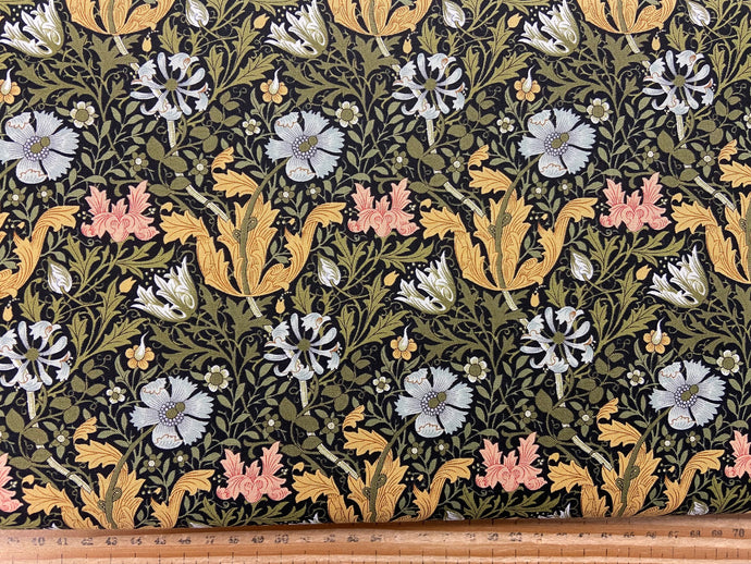 barbara blackman william morris manor floral flowers cotton fabric shack malmesbury compton hammersmith larkspur 9014