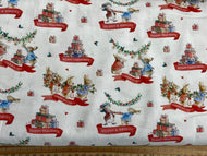 beatrix potter hoppy holidays fabric shack malmesbury peter rabbit christmas decorating white