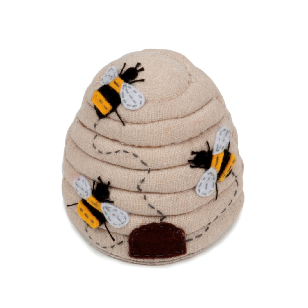 bee bumble bee behive pin cushion fabric shack malmesbury PCBEE_347