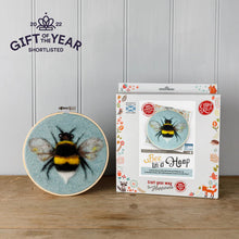 bee in a hoop needle felting kit crafty kit company fabric shack malmesbury