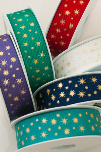 berisfords grosgrain ribbon glisten star gold various christmas fabric shack malmesbury R1557525_