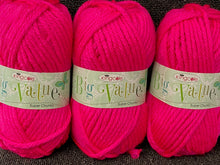 big value super chunky king cole wool yarn florescent candy hot pink 4040 knitting knit fabric shack malmesbury