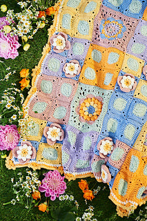 blossom and bloom cal kal crochet along knit along double knit dk spring blanket ukhka 4