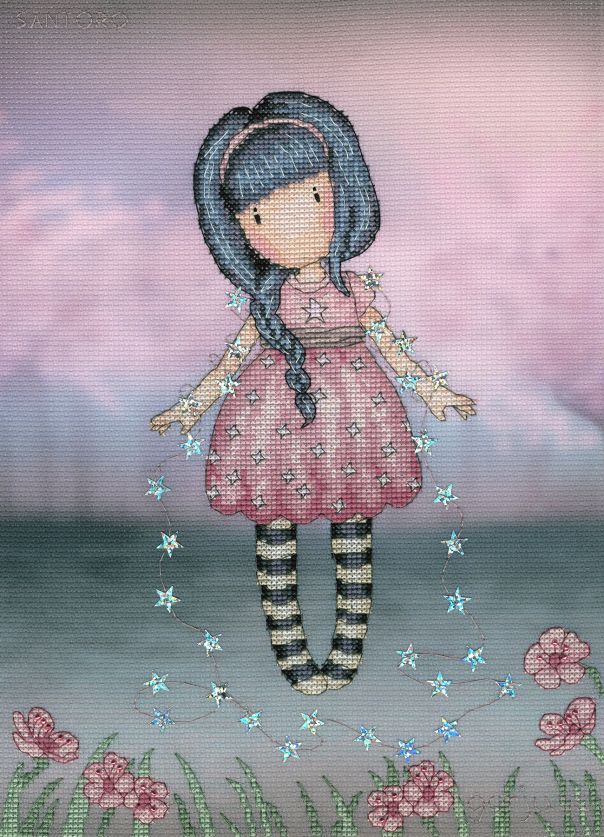 bothy threads santoro london gorjuss cross stitchs kit fabric shack malmesbury Fairy Dusk 1 