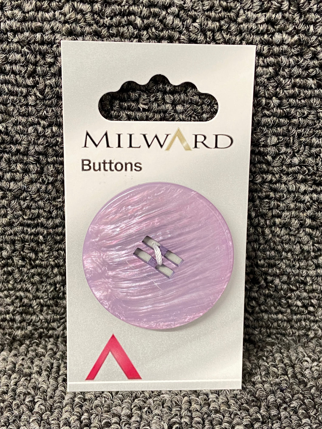 button Purple Shimmer Two Hole 38mm Pack of 1 Code D fabric shack malmesbury