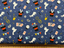camelot abracadabra magic tricks magician make some magic navy blue cotton fabric shack malmesbury