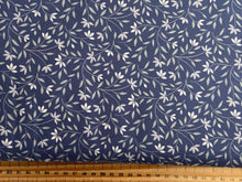 cassandra connolly lewis and & irene the water garden lily leave leaves wild harmony flower floral navy blue cotton fabric shack malmesbury