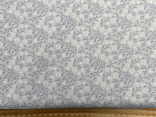 cassandra connelly evenfall moonflower flower floral pale grey cc43.1 cotton fabric shack malmesbury