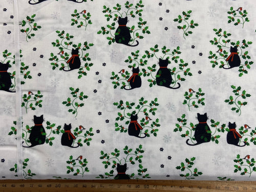 ccc christmas pets Festive holly white fabric shack malmesbury