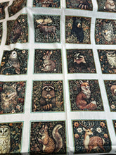 cedar sage animal squares white cotton fabric panel morris creative group shack malmesbury