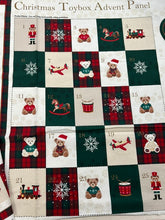 christmas toybox toy teddy bear bear tartan jumper advent panel cotton fabric shack malmesbury 2